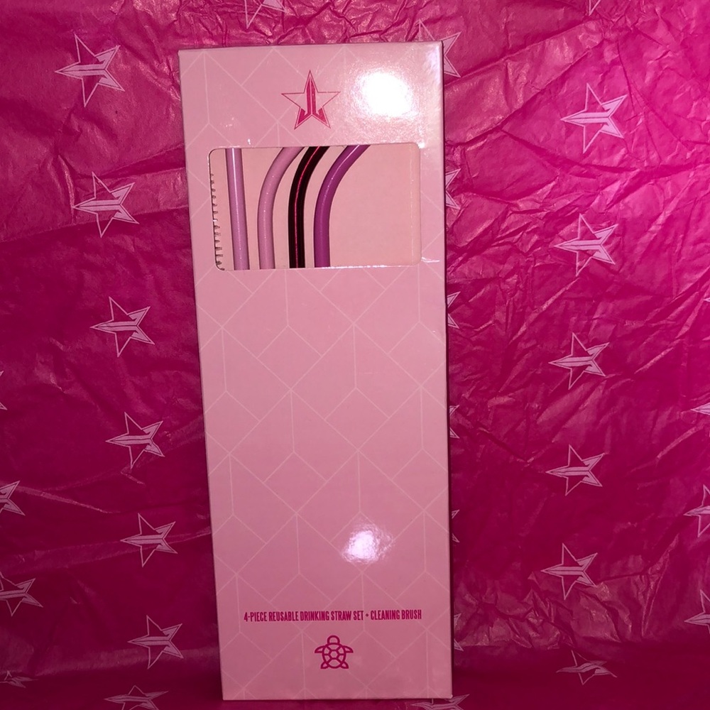 Jeffree Star PINK Metal Straw 4Pack